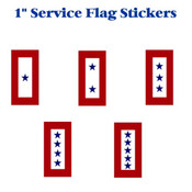 Service Flag 1" Envelope Stickers