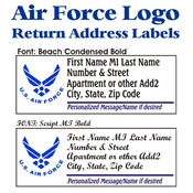 Air Force Stock Address Labels
