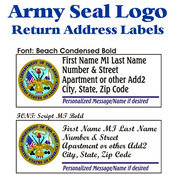 Army Seal Stock Address Labels