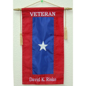 Custom Embroidered Nylon Veterans Service Flag