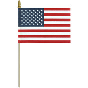 Lightweight Cotton 4'X6" U.S. Sitck-Mounted Flag