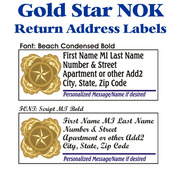 Gold Star NOK Address Labels