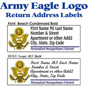 Army Eagle Stock Address Labels