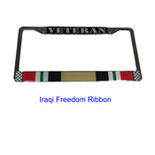 Veteran Iraqi Freedom Ribbon License Plate Frame (Limited Availability)